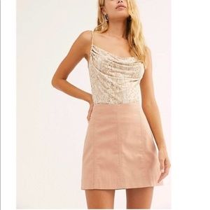 Free people modern vegan suede mini skirt.